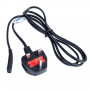 Akyga AK-AG-03A Power Cable UK BS 1363 (Type G) to IEC C7 (Figure-8), CCA 2 x 0.5 mm², 1.5 m, Black
