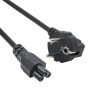 Akyga AK-NB-08C Notebook Power Cord CEE 7/7 to IEC C5, 3x 0.75 mm² Copper, 1 m, Black