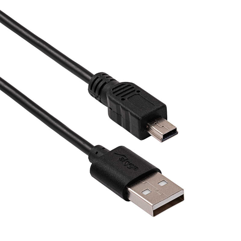 Akyga AK-USB-03 USB 2.0 Cable USB-A (M) to Mini USB-B 5-pin (M), 1.8 m, Black