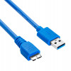 Akyga AK-USB-13 USB 3.0 Cable USB-A (M) to Micro USB-B (M), 1.8 m, Black