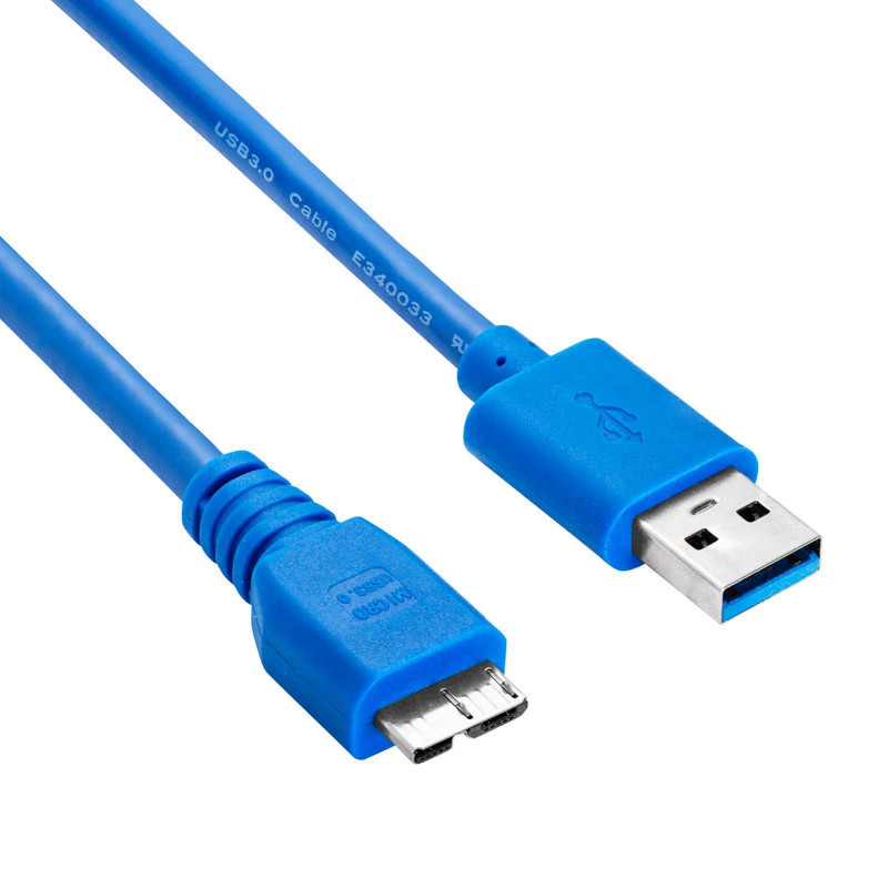 Akyga AK-USB-13 USB 3.0 Cable USB-A (M) to Micro USB-B (M), 1.8 m, Black