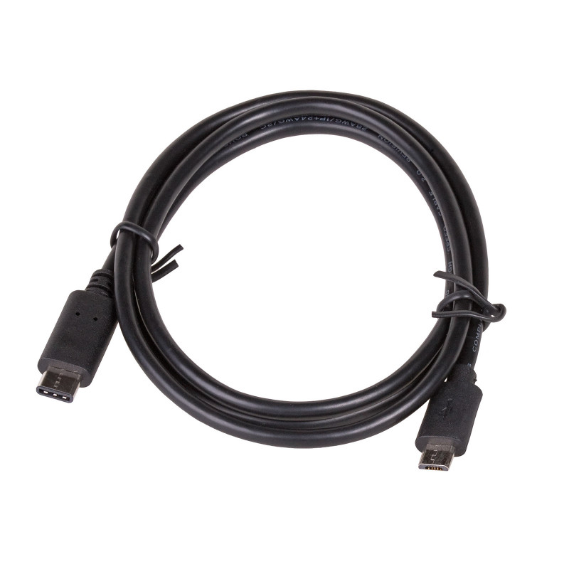 Akyga AK-USB-16 USB 2.0 Cable Micro USB-B (M) to USB-C (M), 1 m, Black