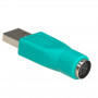 Akyga AK-AD-14 USB-A (F) to PS/2 (M) Adapter, Green