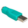 Akyga AK-AD-14 USB-A (F) to PS/2 (M) Adapter, Green
