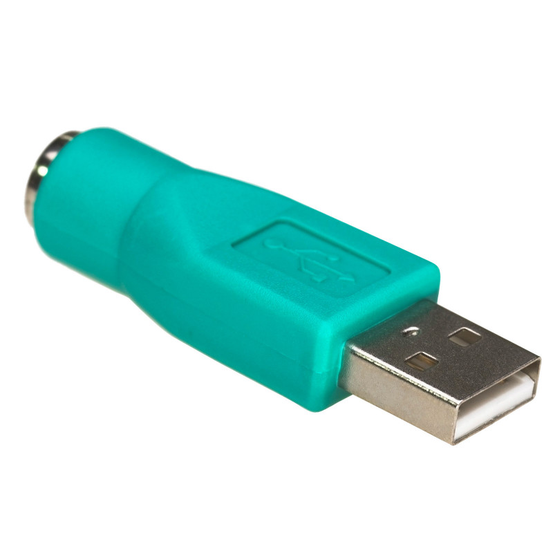 Akyga AK-AD-14 USB-A (F) to PS/2 (M) Adapter, Green
