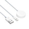 Akyga AK-SW-43 Charging Cable for Apple Watch Ultra 2 / Series 9/8/7/6/5/4/3/2/1 with Lightning Connector, USB, 1 m, White