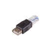 Akyga AK-AD-27 USB-A (F) to RJ45 (M) Adapter, Black