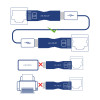 Akyga AK-AD-27 USB-A (F) to RJ45 (M) Adapter, Black