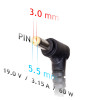 Akyga AK-ND-13 Laptop Power Adapter 19 V / 3.16 A, 60 W, 5.5 x 3.0 mm + Pin, 1.2 m, for Samsung