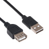 Akyga AK-USB-23 USB 2.0 Extension Cable USB-A (M) to USB-A (F), 15 cm, Black