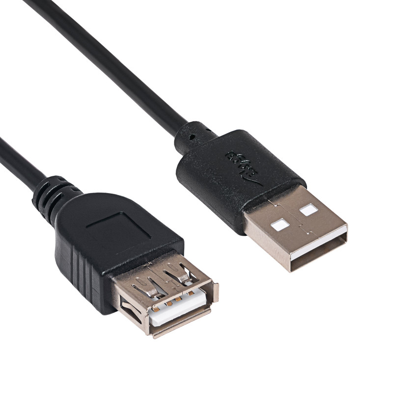 Akyga AK-USB-23 USB 2.0 Extension Cable USB-A (M) to USB-A (F), 15 cm, Black