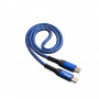 Akyga AK-USB-36 USB-C to USB-C Braided Cable, USB 2.0, 100 W, 0.5 m, Blue