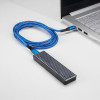 Akyga AK-USB-36 USB-C to USB-C Braided Cable, USB 2.0, 100 W, 0.5 m, Blue