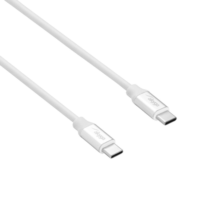 Akyga AK-USB-39 USB-C to USB-C Cable, USB 2.0, 60 W, 0.5 m, White