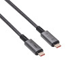 Akyga AK-USB-45 USB-C to USB-C Braided Cable, USB4, 40 Gbps, 240 W, 1 m, Grey
