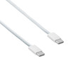 Akyga AK-USB-51 USB-C to USB-C Braided Cable for iPhone 15, USB 2.0, 60 W, 1 m, White