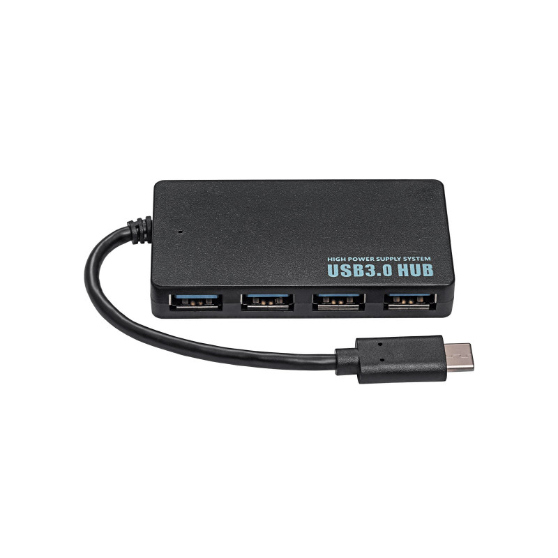 Akyga AK-AD-52 Active USB-C Hub, USB-C (M) to 4x USB-A (F), USB 3.1, 20 cm