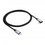 Akyga AK-USB-56 USB-C to Lightning Braided Cable with Angled Plug, USB 2.0, 30 W, 1 m, Black