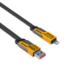 Akyga AK-USB-57 4-in-1 Braided Cable USB-A/USB-C to USB-C/Lightning, USB 2.0, 65 W, 1 m, Grey