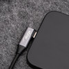 Akyga AK-USB-54 USB-C to USB-C Braided Cable with Angled Plug, USB 2.0, 60 W, 1 m, Black