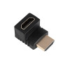Akyga AK-AD-70 HDMI Male to Female Adapter, 90° Angled Up, HDMI 1.4, 4K, Black