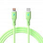 Akyga AK-USB-73 USB-C to Lightning Silicone Cable, USB 2.0, 30 W, 1 m, Green