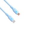 Akyga AK-USB-72 USB-C to Lightning Silicone Cable, USB 2.0, 30 W, 1 m, Blue