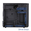 Akyga AK17BK Micro ATX Tower Case, 2x USB 3.0, without PSU, Black