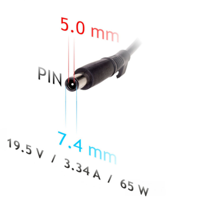 Akyga AK-ND-33 Car Laptop Power Adapter 19.5 V / 3.34 A, 65 W, 7.4 x 5.0 mm + Pin, for Dell