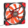 Akyga AW-12E-BR 120 mm Case Fan, 33 Red LEDs, Molex, Black