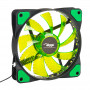 Akyga AW-12E-BG 120 mm Case Fan, 33 Green LEDs, Molex, Black