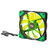 Akyga AW-12E-BG 120 mm Case Fan, 33 Green LEDs, Molex, Black