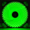 Akyga AW-12E-BG 120 mm Case Fan, 33 Green LEDs, Molex, Black
