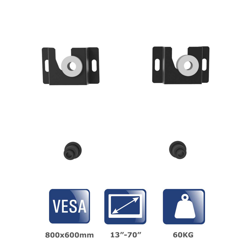 Akyga AK-MB-12 Universal Ultra-Thin TV Wall Mount, 13-70", up to 60 kg, Black