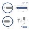 Akyga AKY1109 CR2032 HP2B Lithium Battery 3 V 210 mAh with 2 Pins, 15.2 mm Pitch (THT)