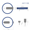 Akyga AKY1108 CR2032 HP2C Lithium Battery 3 V 210 mAh with 2 Pins, 17.8 mm Pitch (THT)