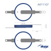 Akyga AKY1107 CR2032 ST2N Lithium Battery 3 V 210 mAh with 2 Pins (THT)
