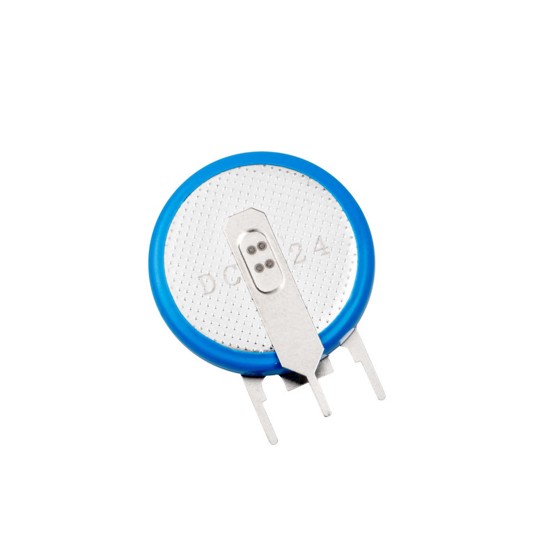 Akyga AKY1086 CR2032 PP3A Lithium Battery 3 V 210 mAh with 3 Pins, 4 mm Pitch (THT)