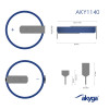 Akyga AKY1140 CR2032 HP2D Lithium Battery 3 V 210 mAh with 2 Pins, 20 mm Pitch