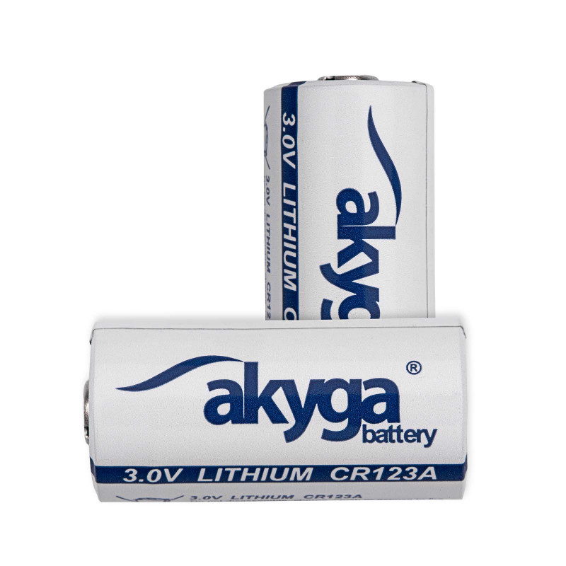Akyga AKY1235 CR123A Lithium Battery 3 V 1500 mAh, High Temperature up to 85 °C