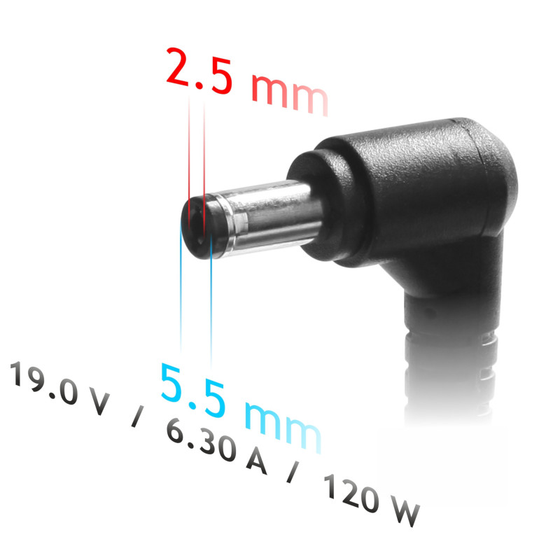 Akyga AK-ND-44 Laptop Power Adapter 19 V / 6.3 A, 120 W, 5.5 x 2.5 mm, 1.2 m