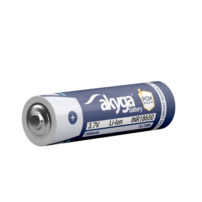 Akyga AKY2455 INR18650-29M Li-Ion 18650 Battery 3.7 V 2900 mAh with PCM Protection