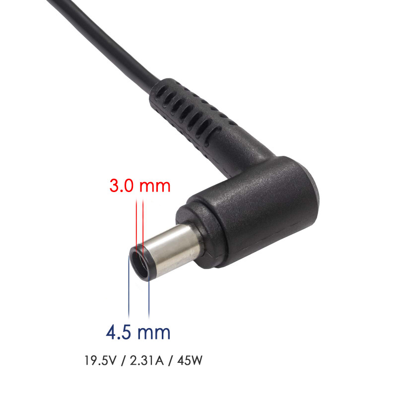 Akyga AK-ND-68 Laptop Power Adapter 19.5 V / 2.31 A, 45 W, 4.5 x 3.0 mm + Pin, 1.2 m, for Dell