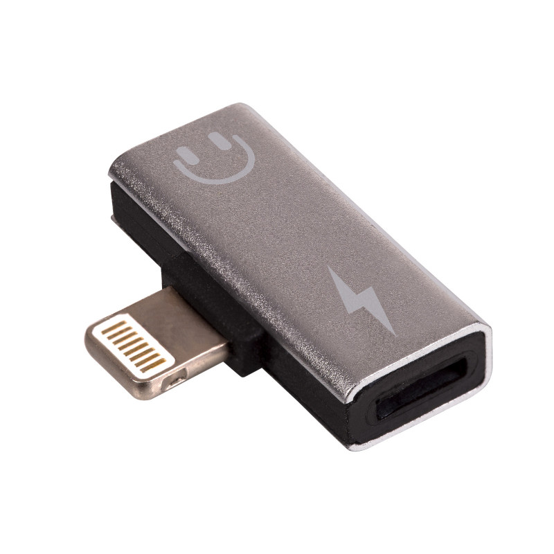 Akyga AK-AD-64 Adapter Lightning (m) to 2x Lightning (f), Silver