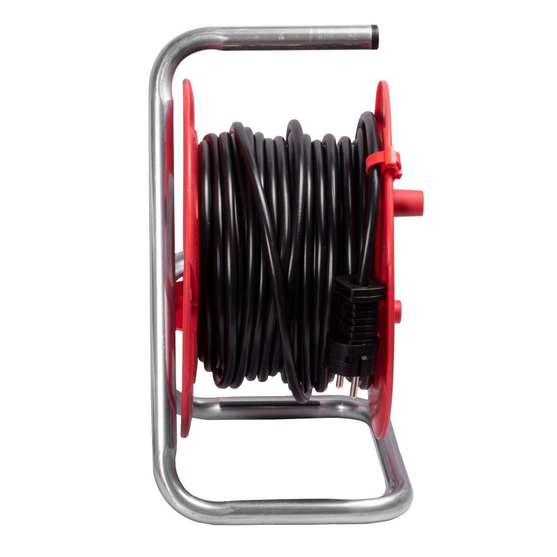 Brennenstuhl Akyga AK-CR-08 Extension Cable Reel, 4 Sockets, IP20, 25 m, Red