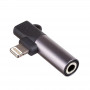 Akyga AK-AD-63 Adapter Lightning (m) to Lightning (f) + 3.5 mm Jack (f), Black