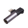 Akyga AK-AD-63 Adapter Lightning (m) to Lightning (f) + 3.5 mm Jack (f), Black