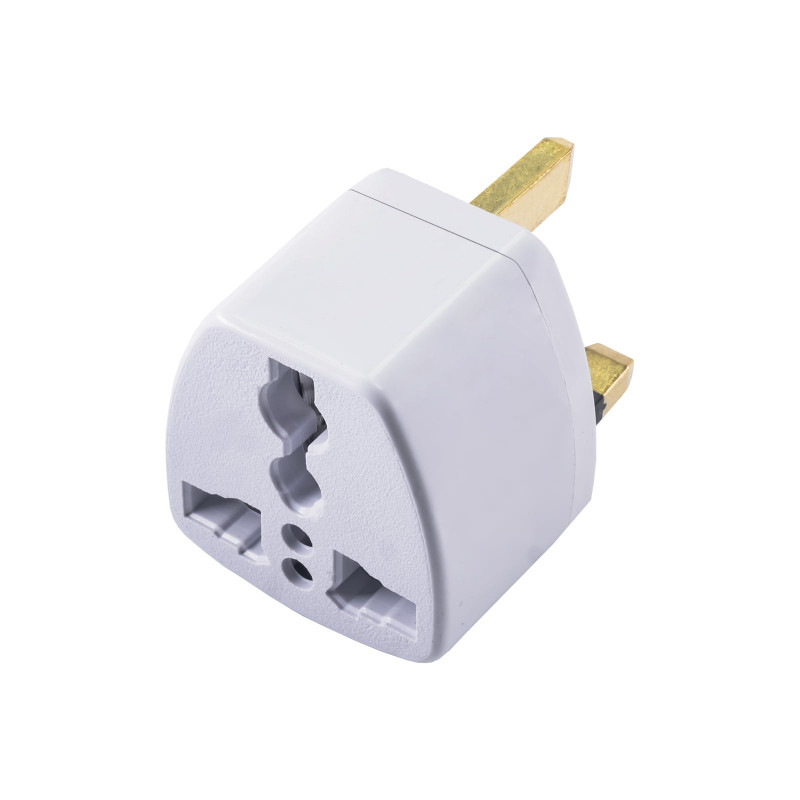 Akyga AK-AD-59 Travel Plug Adapter US / AU / EU to UK, 250 V, 10 A, White