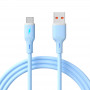 Akyga AK-USB-63 USB Cable USB-A (m) / USB-C (m), USB 2.0, 18W, 1 m, Blue, Silicone