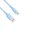 Akyga AK-USB-63 USB Cable USB-A (m) / USB-C (m), USB 2.0, 18W, 1 m, Blue, Silicone